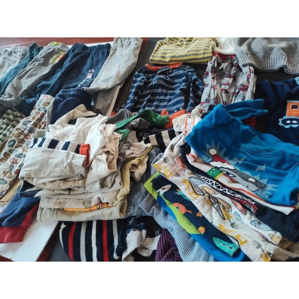 Huge 40pcs 2t bundle set lot boys clothes clothing pj pants bodysuits onesies